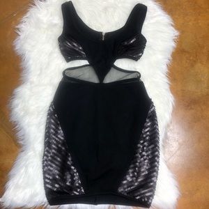 Black Cut Out Party Dress